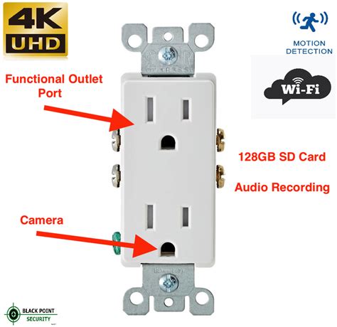 functional wall outlet spy camera